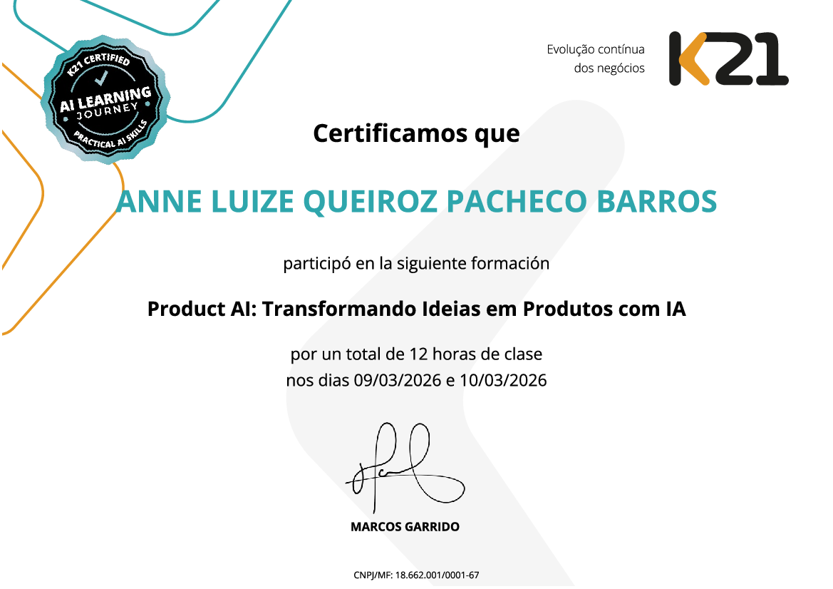 Certificado K21